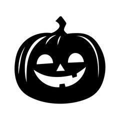 Scary Halloween pumpkin silhouette 2