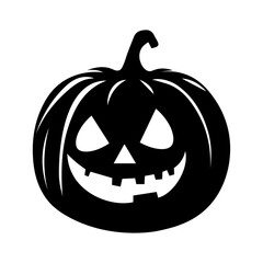 Scary Halloween pumpkin silhouette 3
