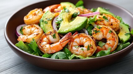 Grilled Shrimp Salad with Avocado and Red Onion shrimp salad avocado red onion grilled shrimp salad