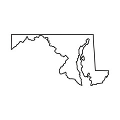 Maryland Outline Vector Map - State Border Illustration