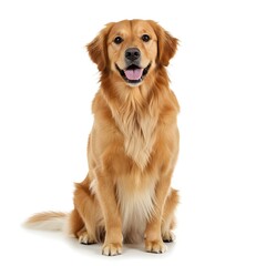 Fototapeta premium Golden Retriever on White Background