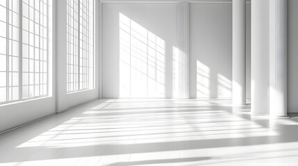 Obraz premium Elegant creamy satin fabric texture horizontal white background close-up soft lighting abstract concept