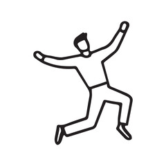 silhouette of man jumping