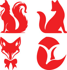 Obraz premium Fox Bundel simple icon. Vector ICON all icon Viktor