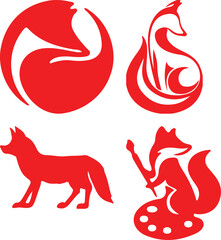 Fox Bundel simple icon. Vector ICON all icon Viktor