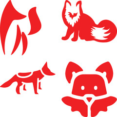 Fox Bundel simple icon. Vector ICON all icon Viktor