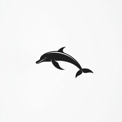 Fototapeta premium Leaping dolphin, ocean background, marine wildlife, nature illustration