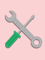 wrench and screwdriver clipart