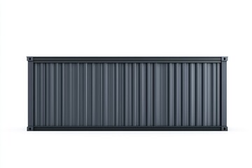 Cargo Container Blank Mockup with logo and copy space isolated on white background. Shipping Container Mockup. Industrial Cargo Box. Freight Container. Cargo Container isolated on white.