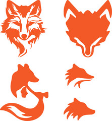 Fox Bundel simple icon. Vector ICON all icon Viktor