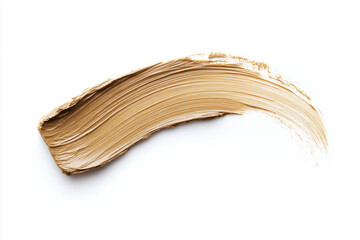 Creamy Beige Foundation Swatch on White Background for Makeup Application and Skin Tone Matching