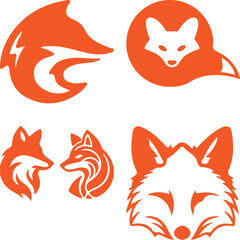 Fox Bundel simple icon. Vector ICON all icon Viktor
