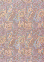 Vintage Floral Tapestry Pattern with Ornamental Design. seamless pattern with geometric shapes