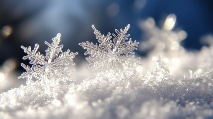 Hyper-Realistic Snowflakes Captured in a Snowfall Under Natural Low-Temperature Conditions