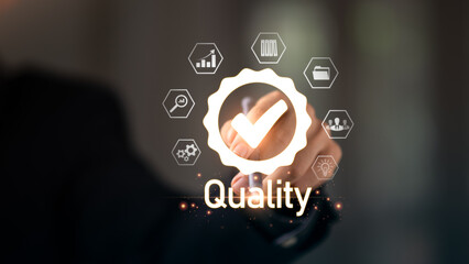 best quality assurance concept for product assurance ,standard quality, ISO ,Inspection of quality...