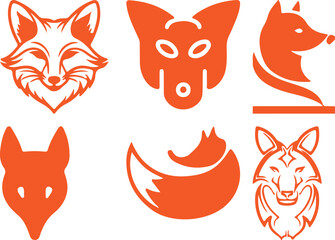 Fox Bundel simple icon. Vector ICON all icon Viktor	