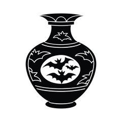 Ming Style Vase With Stylized Bats And Longevity