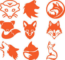 Fox Bundel simple icon. Vector ICON all icon Viktor	
