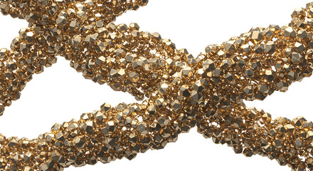 Obraz premium Golden Geometric Arrangement Featuring Multiple Faceted Metal Spheres on White