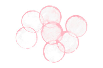 Pink watercolor splash with dynamic splash effect on transparent background. Watercolor brush.