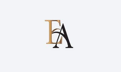 EA, AE , E , A , Abstract Letters Logo Monogram	