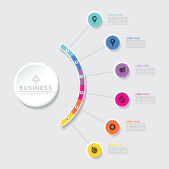 Vector business Presentation Connecting Steps Infographic Template