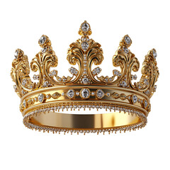 Gold crown detailed design luxury jewelry
