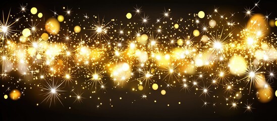 Naklejka premium Sparkling Gold Festive Background