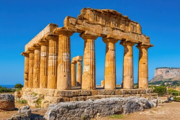 Obraz premium Ancient temple ruins, sunny day