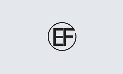 EF, FE , E , F , Abstract Letters Logo Monogram