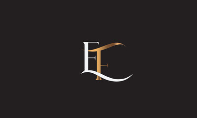 EF, FE , E , F , Abstract Letters Logo Monogram