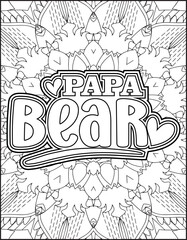 Father's Day Quote Coloring Page for Adults. Father's Day Quote Coloring Page.