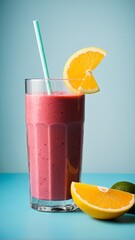 Refreshing Berry Smoothie with Citrus Twist: A Vibrant and Healthy Drink for a Sunny Day, Perfect for a Nutritious Treat