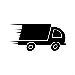 Fast Delivery Van Icon. A hand drawn vector icon illustration of a delivery van.