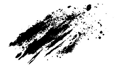 Vector simple black brush strokes on a white background. Abstract black in splash, paint, brush strokes, stain grunge isolated on white background,