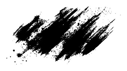 Vector simple black brush strokes on a white background. Abstract black in splash, paint, brush strokes, stain grunge isolated on white background,