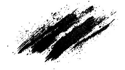 Vector simple black brush strokes on a white background. Abstract black in splash, paint, brush strokes, stain grunge isolated on white background,