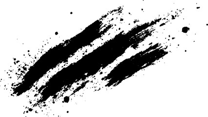 Vector simple black brush strokes on a white background. Abstract black in splash, paint, brush strokes, stain grunge isolated on white background,
