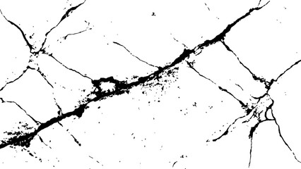 Obraz premium Vector grunge cracked texture style with cracked texture isolated on white background. Cracks concrete wall texture white and black. Grungy, grunge effect, grunge texture, dry land crack effect, 