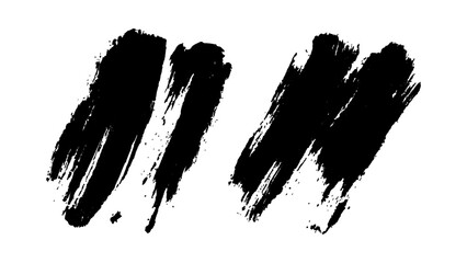 Collection of modern brush strokes. Line of grunge texture brush strokes. Vector black paint brush strokes set isolated on white background.	