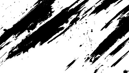 Vector grunge brush strokes texture. Modern paintbrush grunge. Vector grunge texture. Grunge black and white texture of black brush strokes on white paper or background. A black and white painting. 