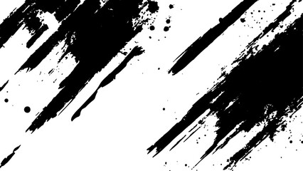 Vector grunge brush strokes texture. Modern paintbrush grunge. Vector grunge texture. Grunge black and white texture of black brush strokes on white paper or background. A black and white painting. 