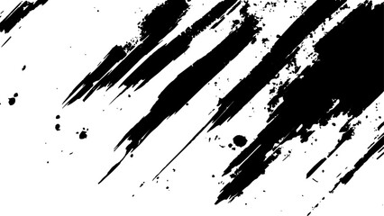 Vector grunge brush strokes texture. Modern paintbrush grunge. Vector grunge texture. Grunge black and white texture of black brush strokes on white paper or background. A black and white painting. 