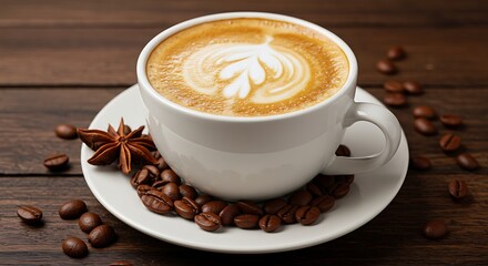 Close-Up of Coffee Cup with Realistic Textures