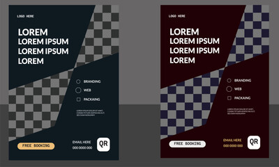 Creative Modern Minimal Corporate Business Flyer Vector Template