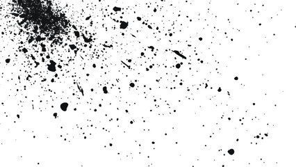 Dirt dust texture isolated on white background, top view. Old dusty grain film overlay. Scratched dotted texture. 