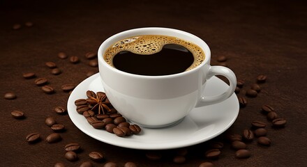 Fototapeta premium Perfectly Styled Coffee Cup for Stock Food Photography