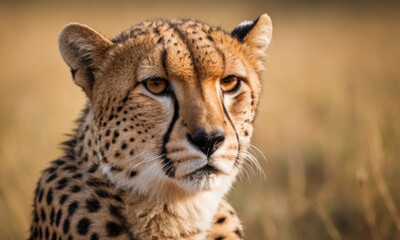 A close-up shot of a cheetah in its natural habitat, suitable for use in wildlife or nature-themed projects
