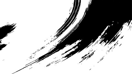 Fototapeta premium Grunge black and white urban vector texture. design brush strokes. Overlay texture. Faded black-white dyed paper texture. Sketch grunge design. Use for poster, cover, banner, mock-up, stickers layout.