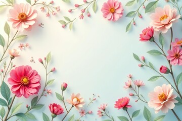 Obraz premium Subtle repeating floral motif on a soft, pastel background , classic, feminine, muted